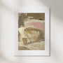 Bowl, No. 2 – abstract still life art print in dusty pink and beige
