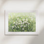 Clover, No. 1 – floral art print in white and green