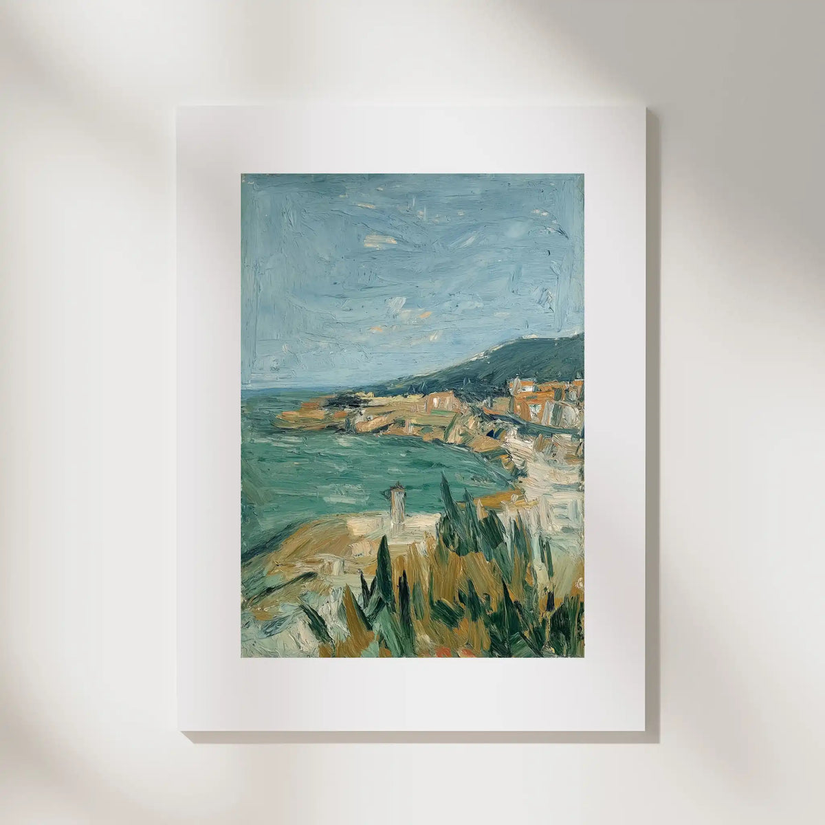 Coast, No. 1 – coastal art print in blue and linen