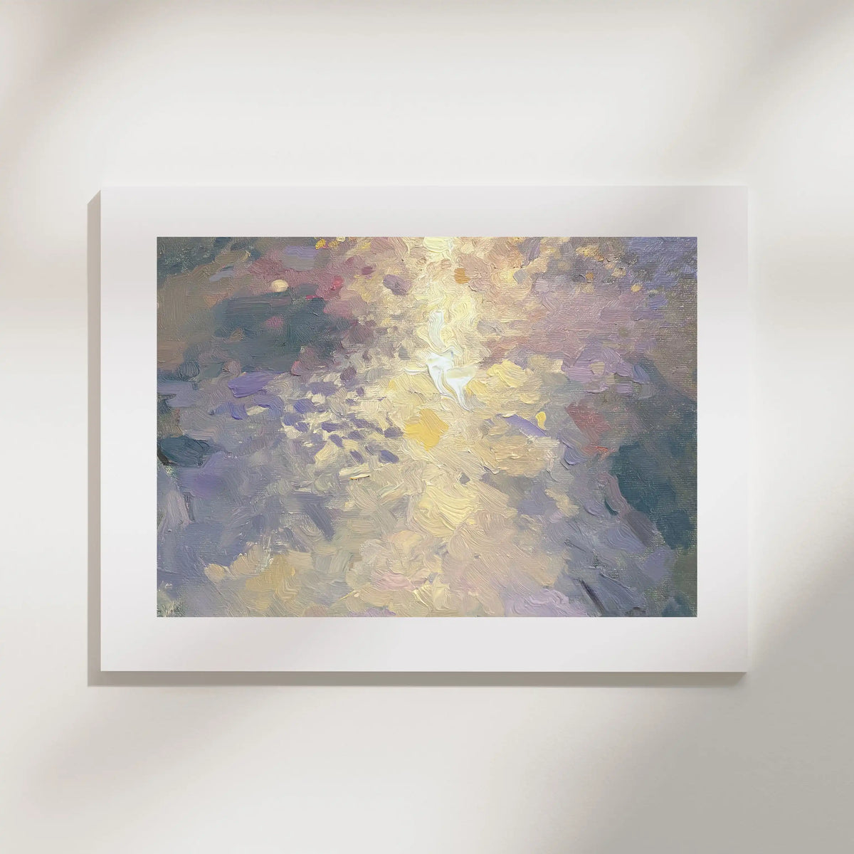 Composition: Pearl, No. 1 – abstract art print in beige and purple