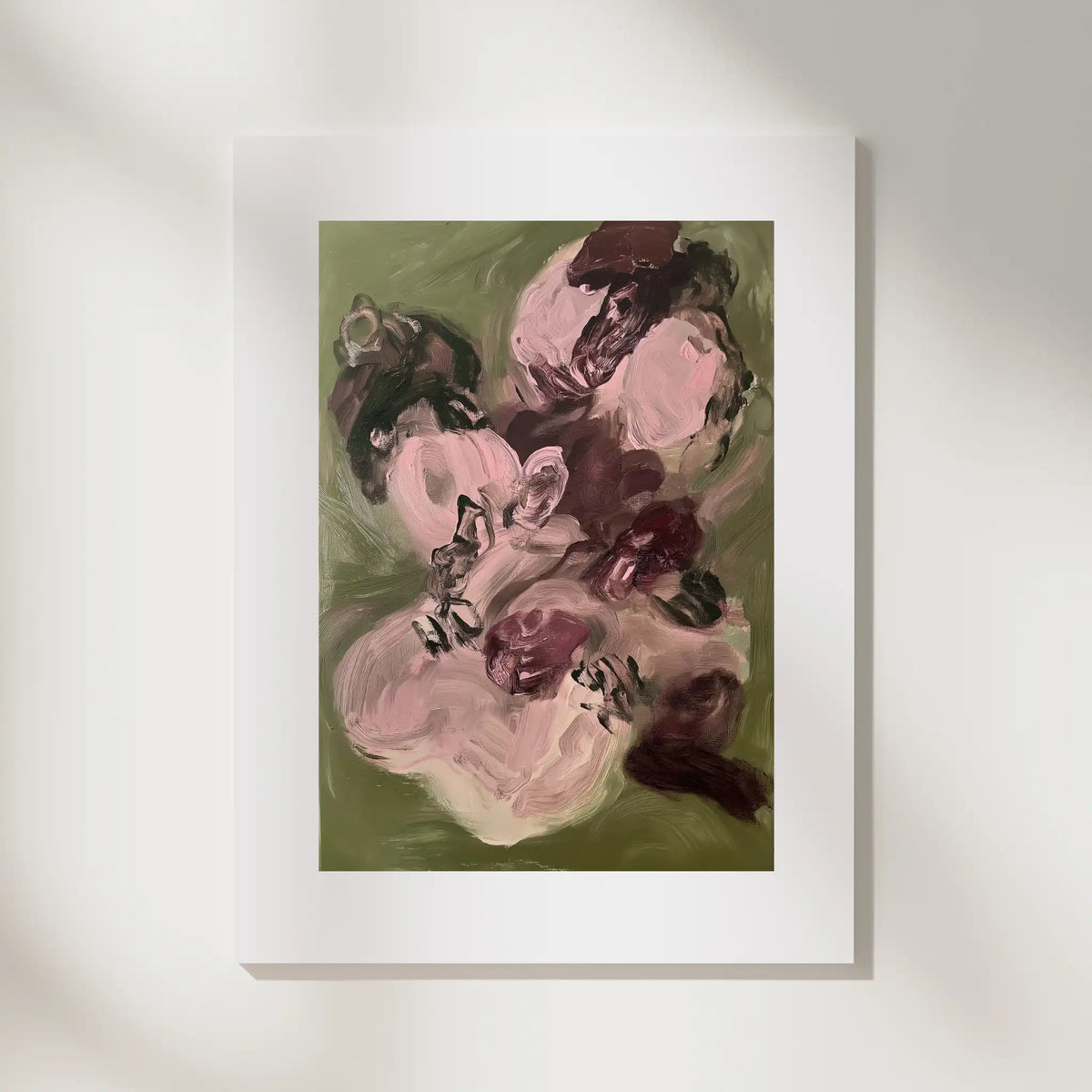 Composition: Rose, No. 1 – abstract art print in dusty pink and beige