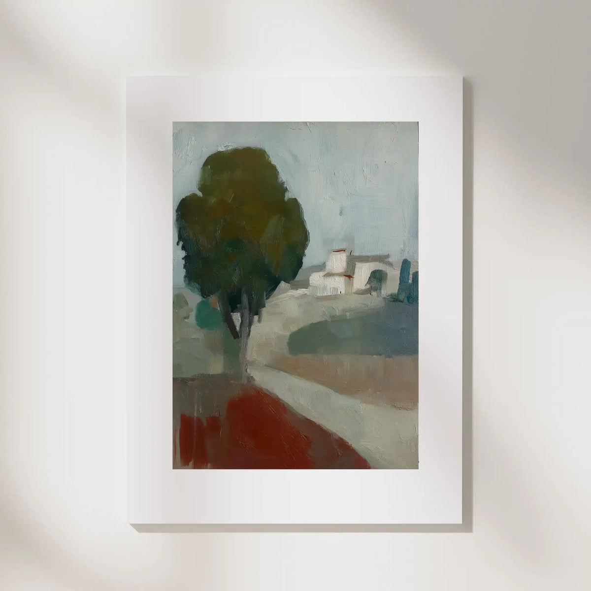 Dwelling, No. 1 – landscape art print in blue and green