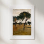 Grove, No. 1 – landscape art print in linen and soft gold