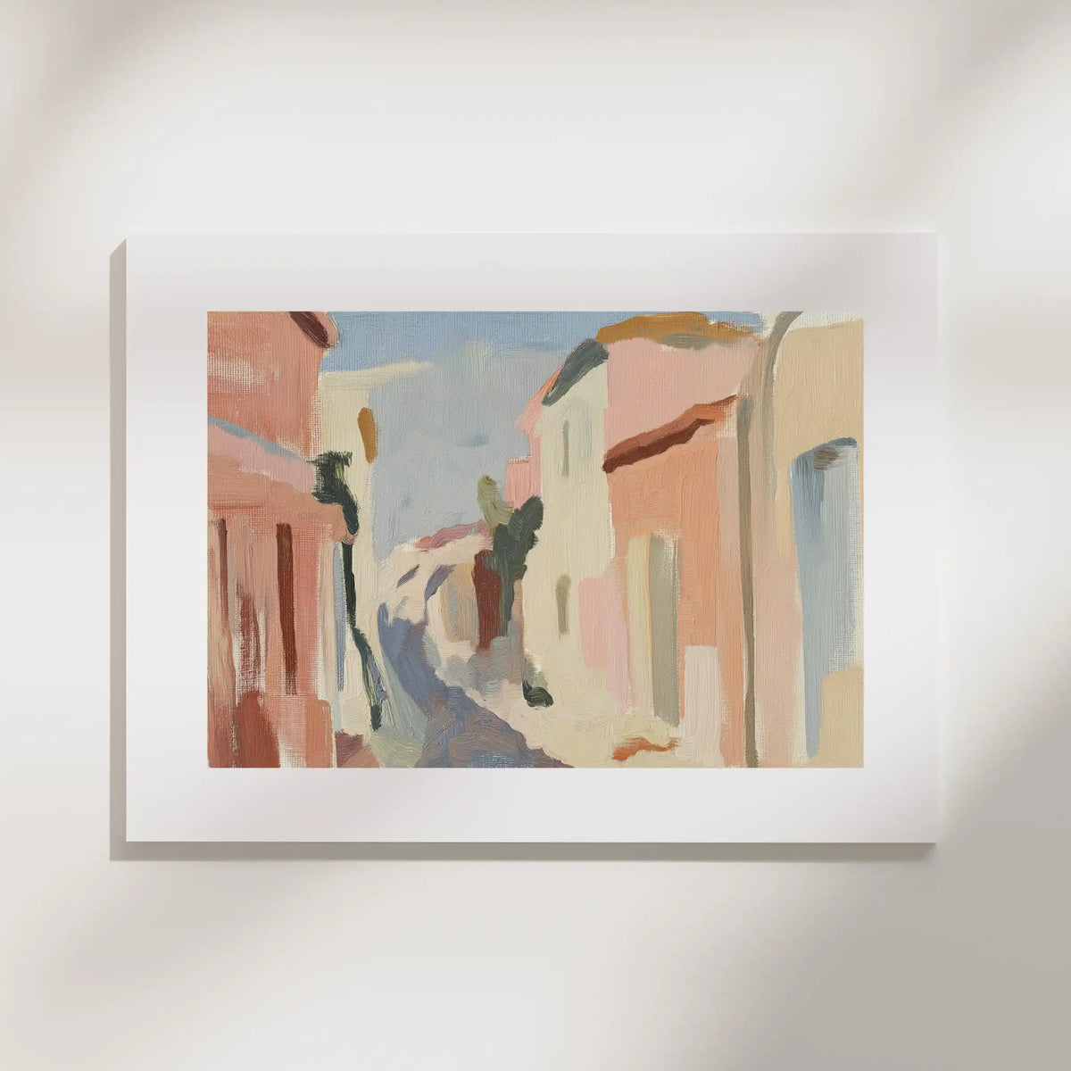 Passage, No. 1 – landscape art print in muted olive green and beige