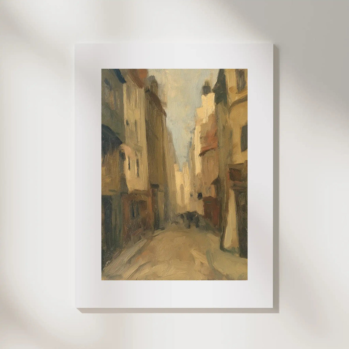 Passage, No. 2 – landscape art print in muted olive green and beige