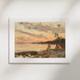 Shore, No. 1 – coastal art print in beige and olive green