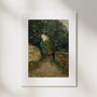 Wall, No. 1 – landscape art print in green and beige